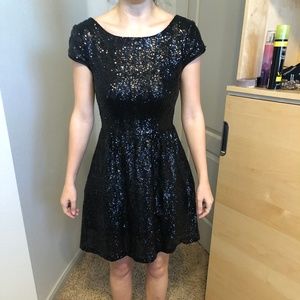 Black Sequin Dress